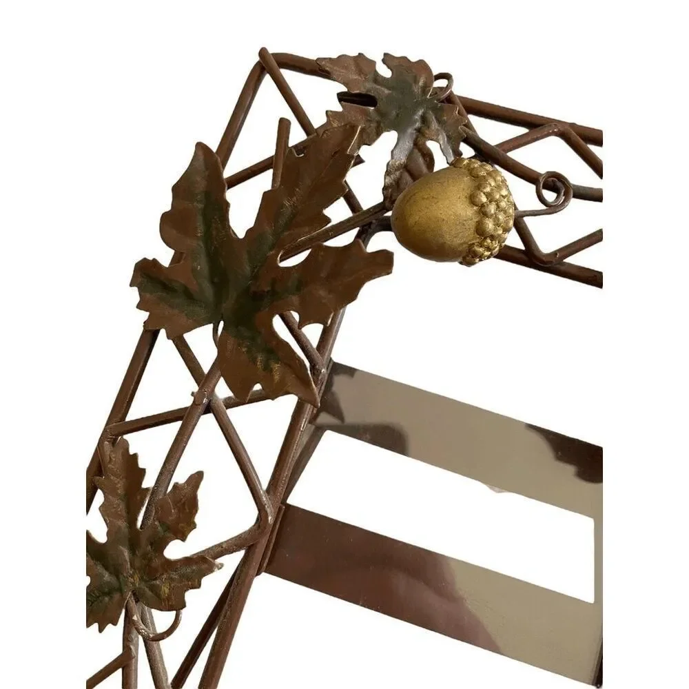 Vintage Iron Metal Vine Oak Leaf & Acorn Picture Frame‎ 4 x 6